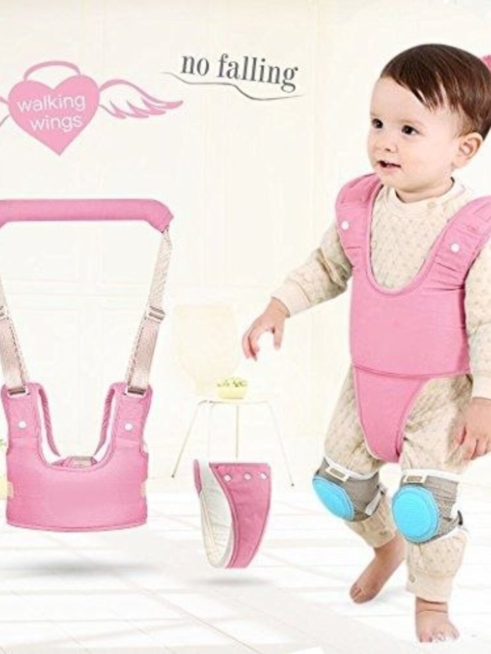 NEW Toddler Walking Support Harness with Bibs 3in1 Adjustable Baby Walking Assis